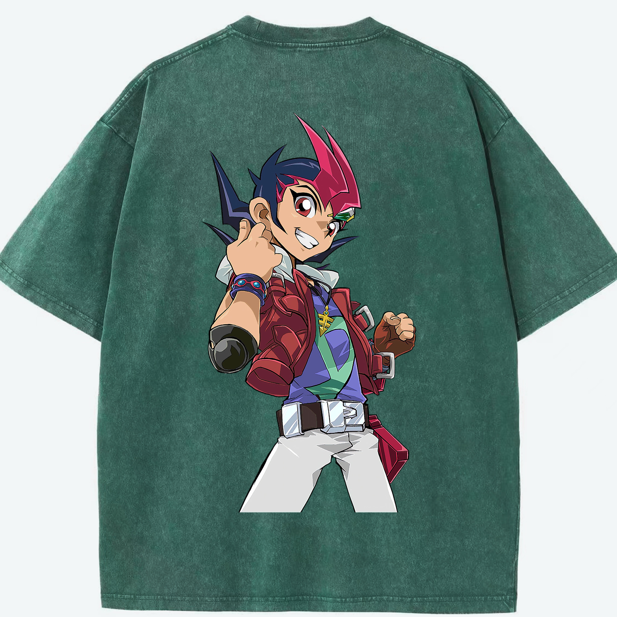 （画像用） 遊☆戯☆王 Yu-Gi-Oh! 綿100% ヴィンテージ風 半袖Tシャツ（背面プリント）